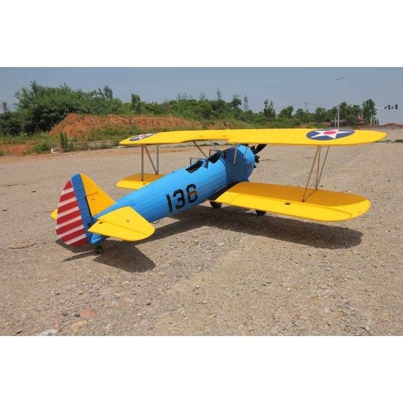 Modelo de Avión RC - Dynam PT-17 Avión PNP Azul aprox. 1.30m - FLASH RC