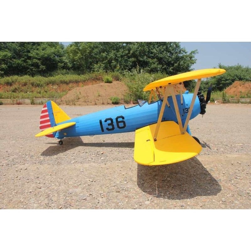 Modelo de Avión RC - Dynam PT-17 Avión PNP Azul aprox. 1.30m - FLASH RC