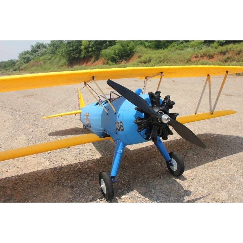 Modelo de Avión RC - Dynam PT-17 Avión PNP Azul aprox. 1.30m - FLASH RC