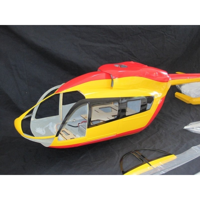 Rumpf, Zubehör Hubschrauber - EC-145 Sécurité Civile Klasse 600 - FLASH RC