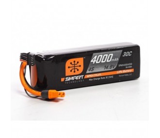 Batteries de propulsion avions RC - Batterie Smart Lipo 4S 14.8V 4000mAh 30C IC3 Spektrum - FLASH RC