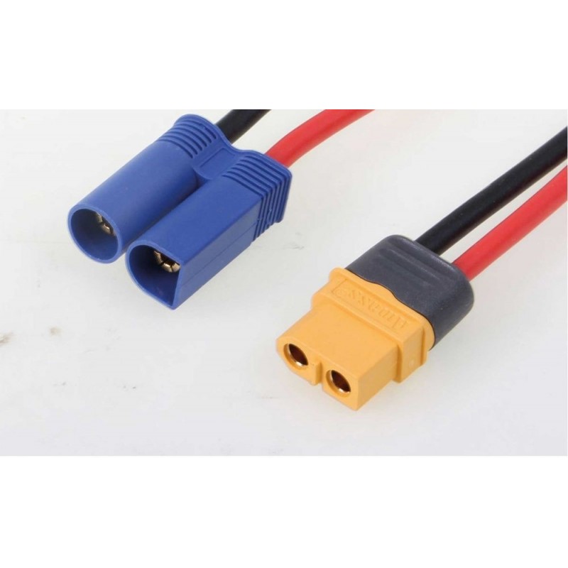 Para baterías de propulsión - Cable de carga XT60 hembra EC5 macho - Amass - FLASH RC