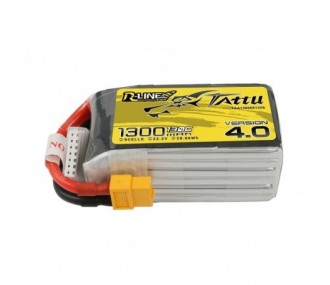 Batteries de propulsion avions RC - Batterie Tattu R-line V4.0 lipo 6S 22.2V 1300mAh 130C prise XT60 - FLASH RC