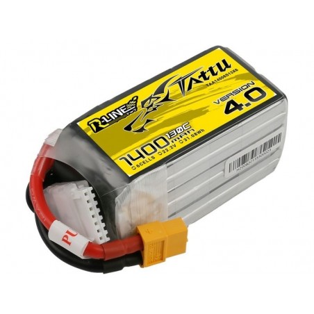 Batterien für den Antrieb von RC-Flugzeugen - Batterie Tattu R-line V4.0 lipo 6S 22.2V 1400mAh 130C Stecker XT60 - FLASH RC