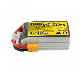 Batteries de propulsion avions RC - Batterie Tattu R-line V4.0 lipo 6S 22.2V 1050mAh 130C prise XT60 - FLASH RC