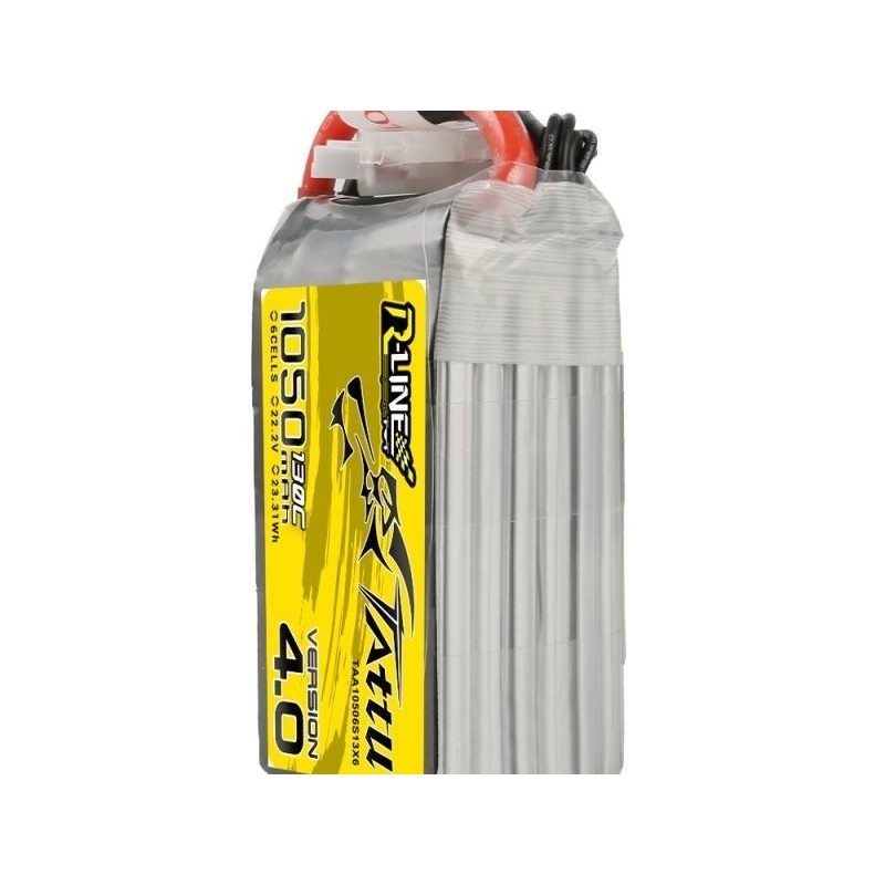 Batterien für den Antrieb von RC-Flugzeugen - Batterie Tattu R-line V4.0 lipo 6S 22.2V 1050mAh 130C Stecker XT60 - FLASH RC