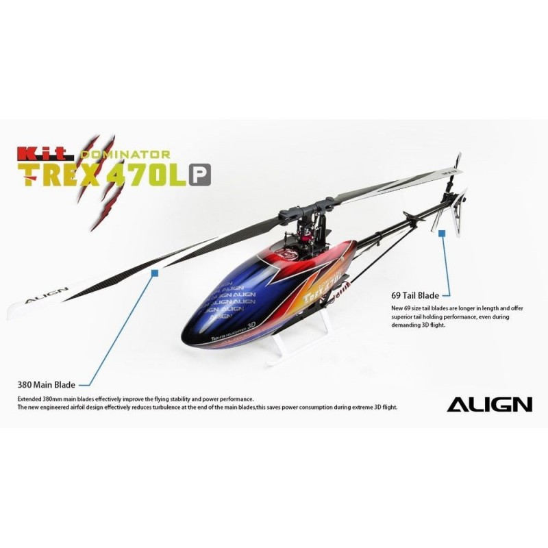 RC Helicopters - Align T-REX 470LP(Plastic) Dominator KIT (RH47E03X) - RC FLASH