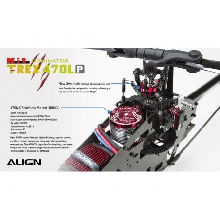 Hélicoptères RC - Align T-REX 470LP(Plastique) Dominator KIT (RH47E03X) - FLASH RC