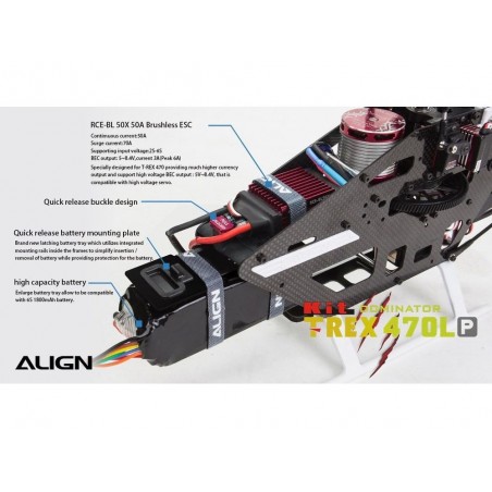 Hélicoptères RC - Align T-REX 470LP(Plastique) Dominator KIT (RH47E03X) - FLASH RC