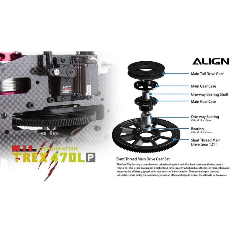 RC-Hubschrauber - Align T-REX 470LP(Kunststoff) Dominator KIT (RH47E03X) - RC FLASH