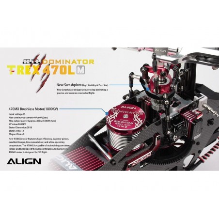 Elicotteri RC - Align T-REX 470LM(Metal) Dominator KIT (RH47E06X) - RC FLASH