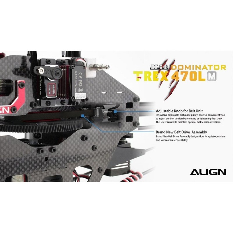 Hélicoptères RC - Align T-REX 470LM(Métal) Dominator KIT (RH47E06X) - FLASH RC