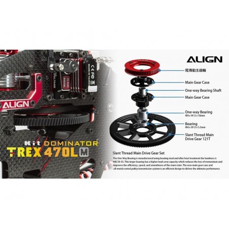 Elicotteri RC - Align T-REX 470LM(Metal) Dominator KIT (RH47E06X) - RC FLASH