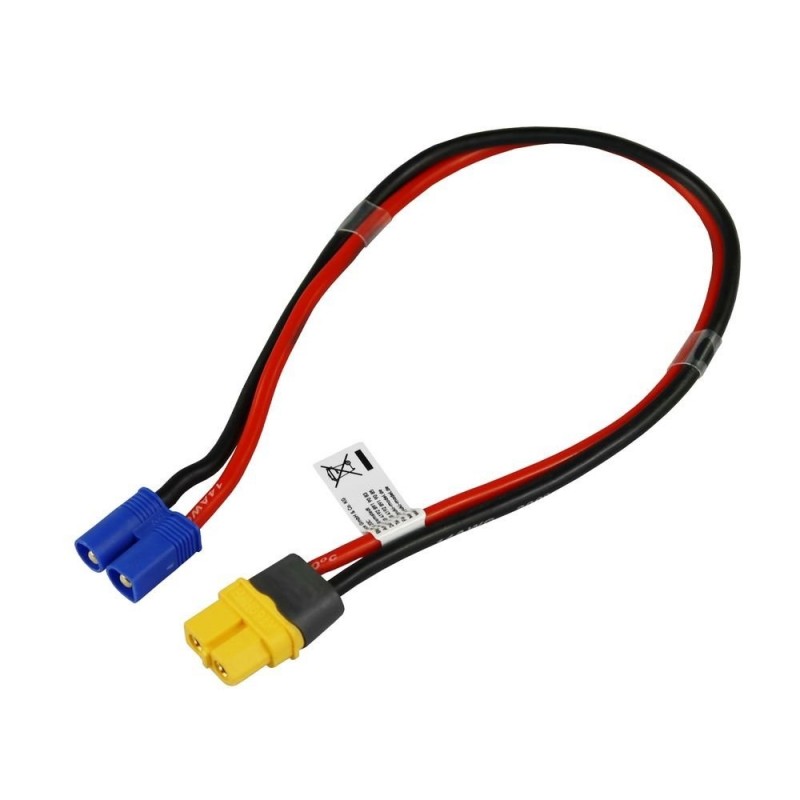 Für Antriebsbatterien - Ladekabel XT60 weiblich EC3 männlich (30cm) - FLASH RC