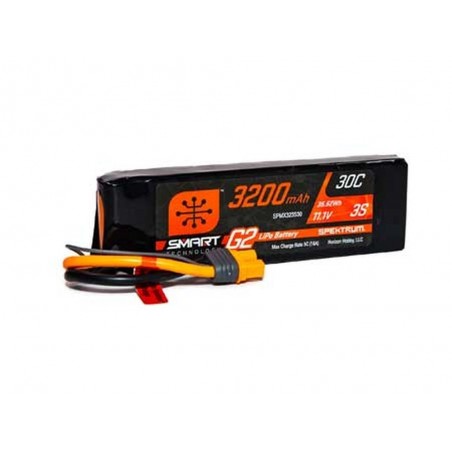 Smart G2 Lipo 3S 11.1V 3200mAh 30C IC3 Spektrum battery