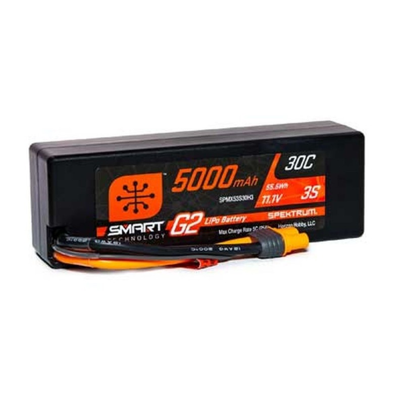 Batería Smart G2 Lipo 3S 11.1V 5000mAh 30C Hard Case IC3 Spektrum