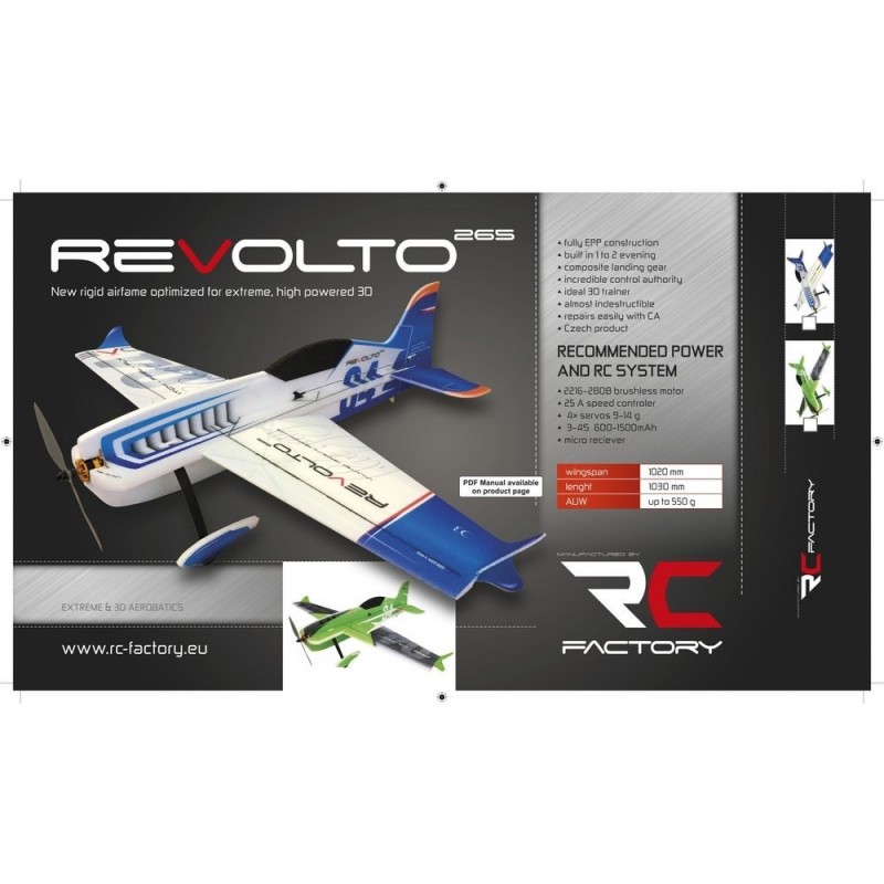 RC Acrobacia Aérea - RC Factory Revolto Verde aprox. 1.02m - FLASH RC