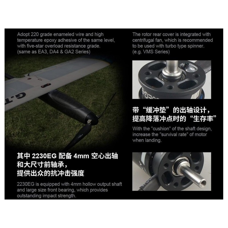 Outrunner - Dualsky-Motor XM2225EG-14 (32g, 2700kV, 200W) - FLASH RC