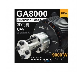 Outrunner - Motor Dualsky GA8000.9 (1140g, 140kV, 4000W) - FLASH RC