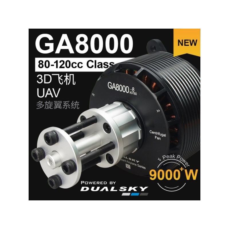 Outrunner - Moteur Dualsky GA8000.9 (1140g, 140kV, 4000W) - FLASH RC