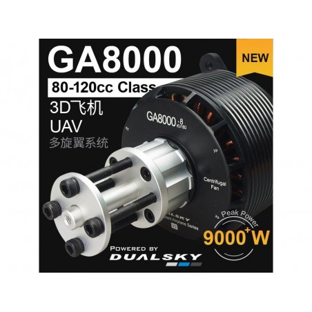 Outrunner - Dualsky GA8000.9 Motor (1140g, 140kV, 4000W) - FLASH RC