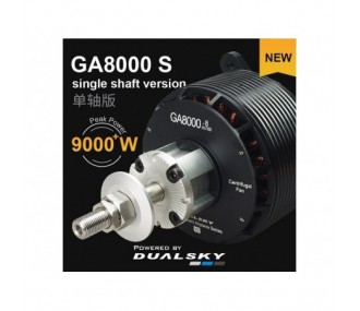 Outrunner - Motor Dualsky GA8000.9S - Edición Eje Simple (1140g, 140kV, 4000W) - FLASH RC