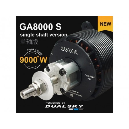Outrunner - Moteur Dualsky GA8000.9S - Single Shaft Edition (1140g, 140kV, 4000W) - FLASH RC