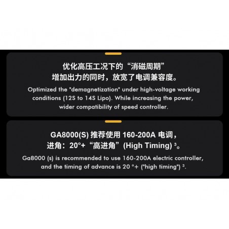 Outrunner - Dualsky GA8000.9S Motor - Single Shaft Edition (1140g, 140kV, 4000W) - FLASH RC