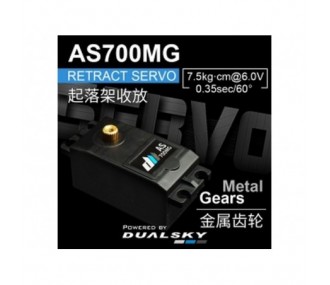 Servos - Tren de servos analógico Dualsky AS700MG (45g, 7.5kg/cm, 0.35s/60°) - FLASH RC 2