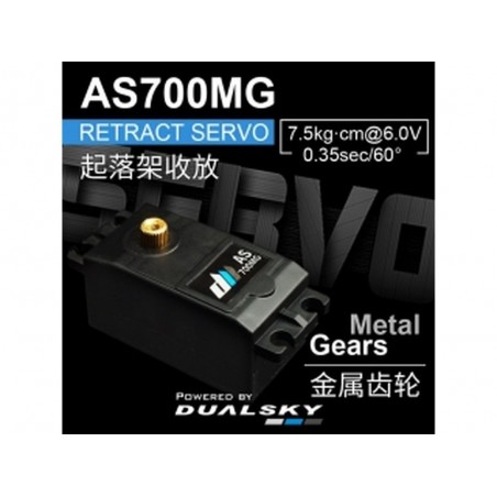 Servi - Treno di servi analogici Dualsky AS700MG (45g, 7,5kg/cm, 0,35s/60°) - FLASH RC