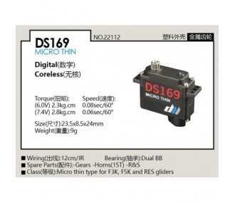 Servos - Analoges Mikro-Servo Dualsky DS169 (9g, 2.8kg/cm, 0.06s/60°) - FLASH RC 2