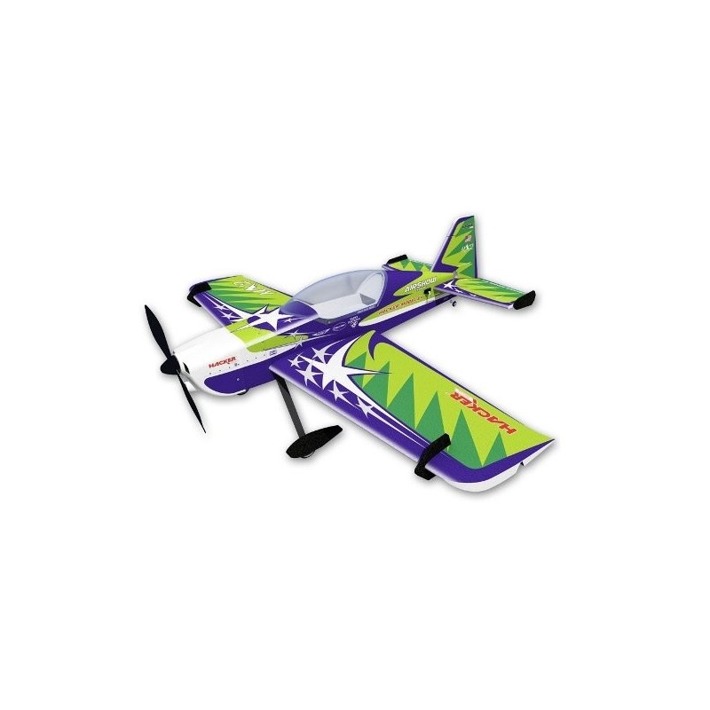 RC Kunstflugzeuge - Flugzeug Hacker model MX 2 grün ARF ca.1.20m - FLASH RC