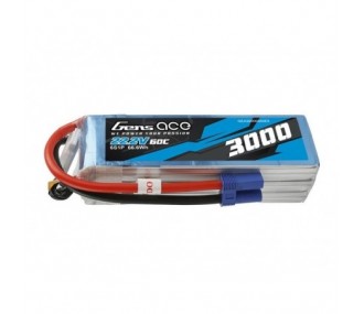 Batterie di propulsione per aerei RC - Gens ace lipo 6S 22.2V 3000mAh 60C presa EC5 - FLASH RC