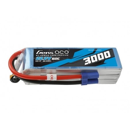 RC aircraft propulsion batteries - Gens ace lipo 6S 22.2V 3000mAh 60C EC5 socket battery - FLASH RC
