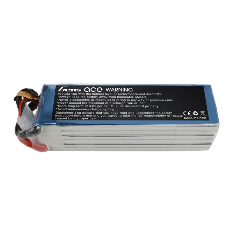 Baterías de propulsión de aviones RC - Gens ace lipo 6S 22.2V 3000mAh 60C zócalo EC5 - FLASH RC