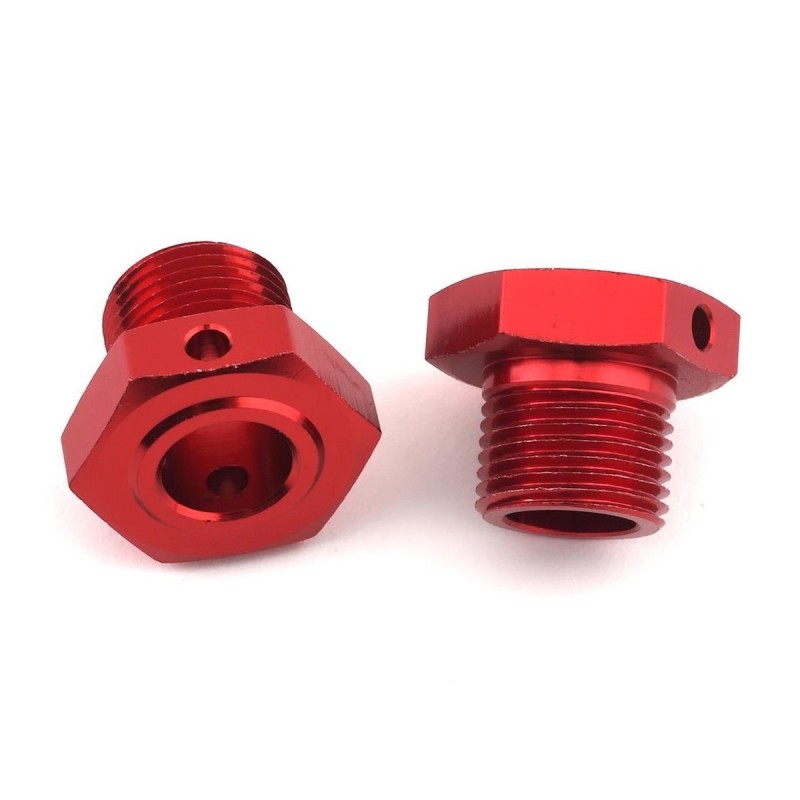 Ricambi RC Auto - ARRMA Ruota in alluminio esagonale 17mm 14,6mm di spessore rosso (2) - ARA311035 - FLASH RC