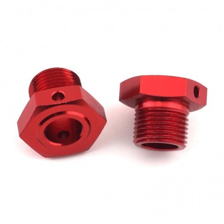 ARRMA Aluminum Wheel Hex 17mm 14.6mm Thick Red (2) - ARA311035 - FLASH RC