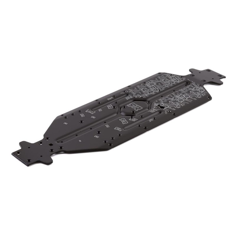 Ersatzteile RC-Cars - ARRMA Aluminum Chassis CNC 7075 T6 LWB Black - ARA320571 - FLASH RC