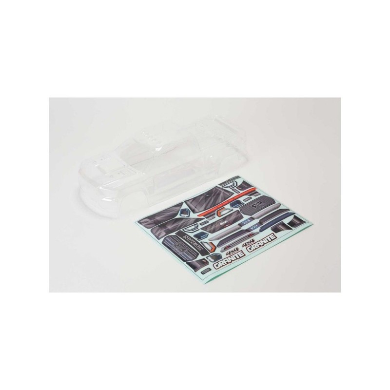 RC Car Parts - ARRMA Granite 4X4 Carrocería Transparente con Calcomanías y Máscaras de Ventana - ARA402308 - FLASH RC