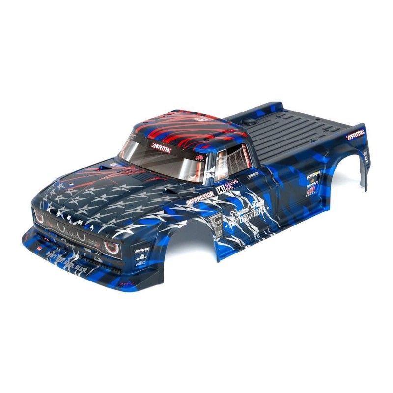 Ersatzteile RC-Cars - ARRMA INFRACTION 6S BLX Painted Body Blue/Red - ARA410005 - FLASH RC