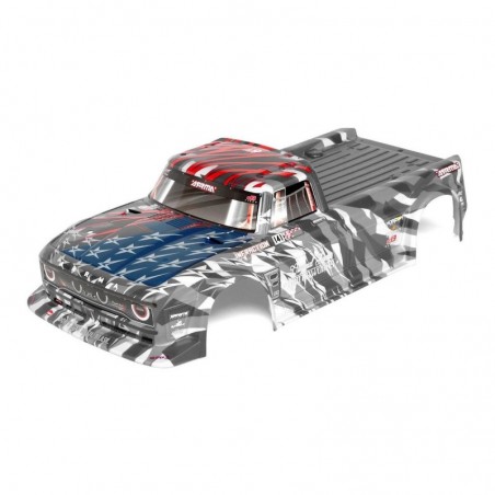 Piezas coche RC - ARRMA INFRACTION 6S BLX Carrocería Pintada Plata/Rojo - ARA410006 - FLASH RC