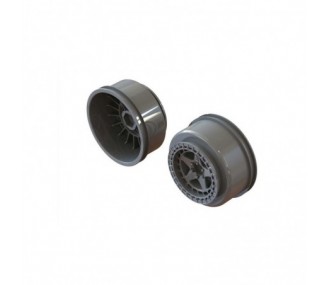 Ricambi RC Auto - ARRMA SC 2.2'/3.0' Ruota 14mm Hex Gun Metal (2) - ARA510126 - FLASH RC
