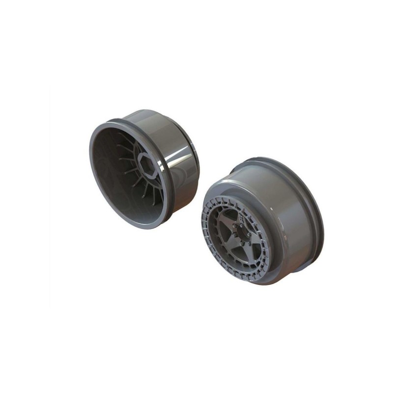 ARRMA SC 2.2'/3.0' Wheel 14mm Hex Gun Metal (2) - ARA510126 - FLASH RC