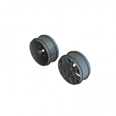 Ricambi per auto RC - ARRMA 1/8 Buggy ruota 17mm Hex Gun Metal (2) - ARA510127 - FLASH RC