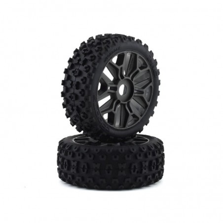RC Car Parts - ARRMA Dboots 2HO Juego de neumáticos pegados Gun Metal (2) - ARA550088 - FLASH RC
