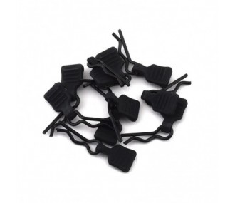 Ersatzteile RC-Cars - AXIAL 3mm Body Clip w/Tab, Black (10pc) - AXI206000 - FLASH RC