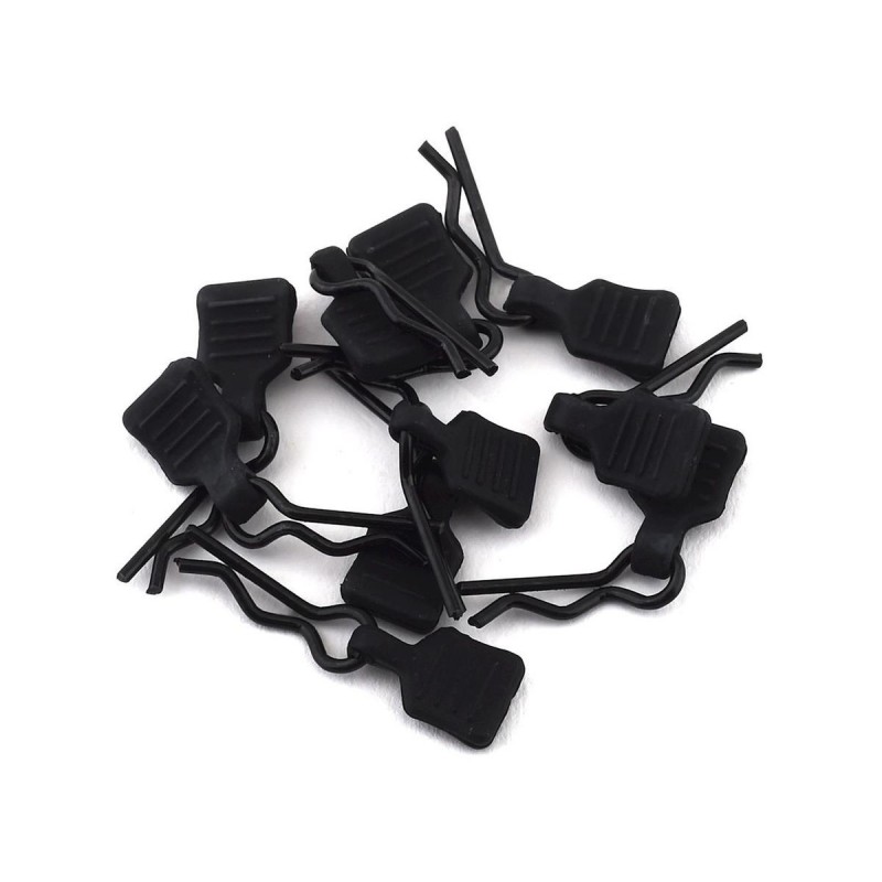 RC Car Parts - AXIAL 3mm Body Clip w/Tab, Black (10pc) - AXI206000 - FLASH RC