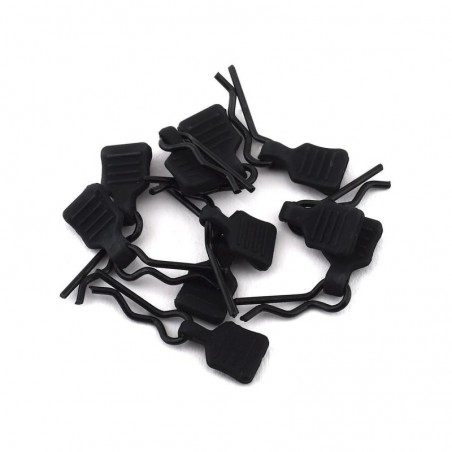Ricambi per auto RC - AXIAL 3mm Body Clip w/Tab, nero (10pz) - AXI206000 - FLASH RC