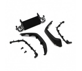 RC car parts - AXIAL Radiador y guardabarros delantero Jeep JLU: SCX10III - AXI230020 - FLASH RC