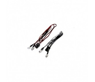 Piezas de coches RC - AXIAL SCX10-III Juego de luces LED (Blanco/Rojo) - AXI230031 - FLASH RC